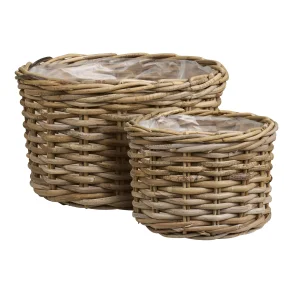Kurve, Sams�, kubu rattan, natur, s�t af 2 bySKAGEN