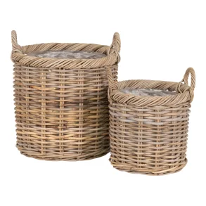 Kurve, �rhus, kubu rattan, natur, s�t af 2 bySKAGEN