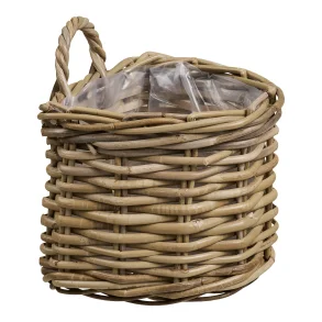 Kurv, Viborg, kubu rattan, natur, 37x23x27 cm bySKAGEN