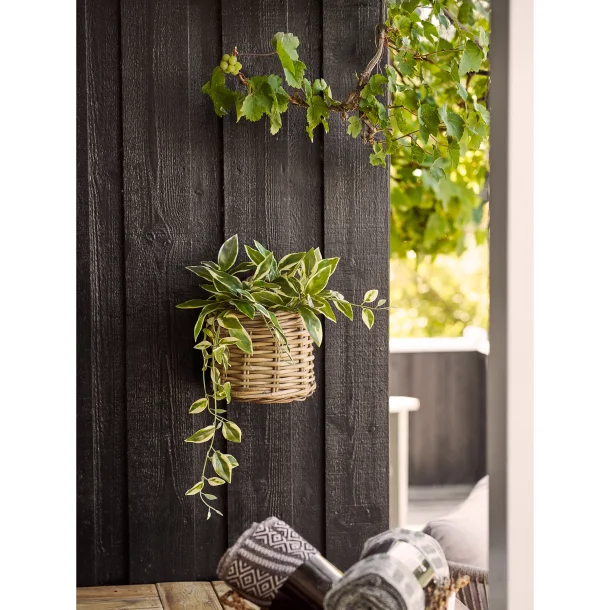Kurv, Viborg, kubu rattan, natur, 37x23x27 cm bySKAGEN