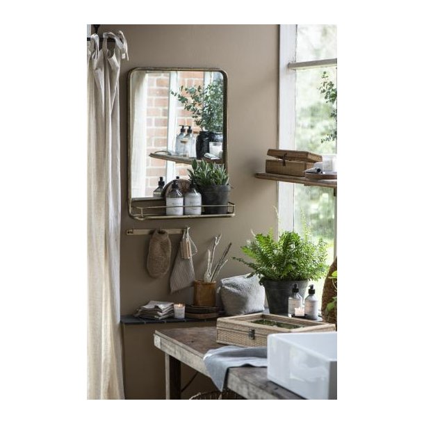 Knagerkke m/3 knager antik messing-look