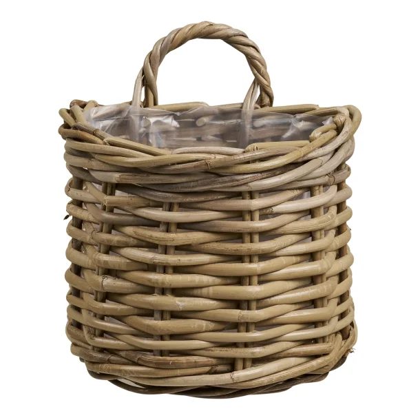 Kurv, Viborg, kubu rattan, natur, 37x23x27 cm bySKAGEN