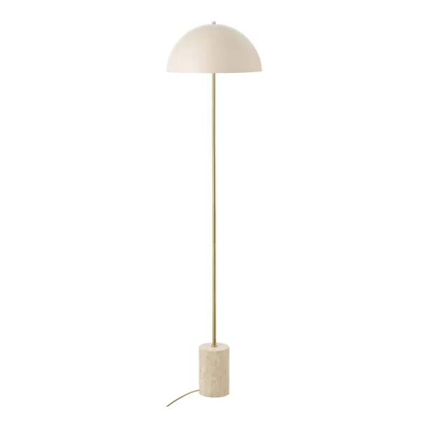 Sheffield Gulvlampe, marmor/metal, beige, B40xL40xH155cm E27/40W