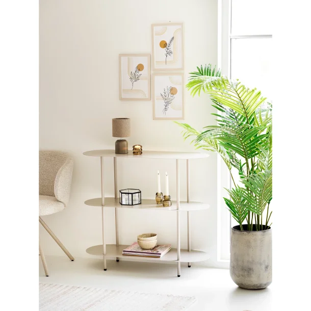 Morley Bordlampe, metal, gr�, B:12,5xL12,5xH24cm, E14/25W