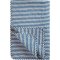 Vatt�ppe, Quiltet, m/off white og bl� striber, 130x180cm, 100% Bomuld, Ib Laursen