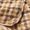 Vatt�ppe, Quiltet m/brunt ternet m�nster, 130x180cm, Ib Laursen