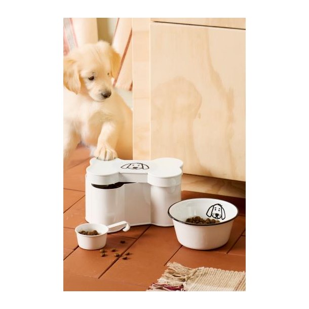 Hundeskl lille, emalje, H: 8 : 17cm, Ib Laursen