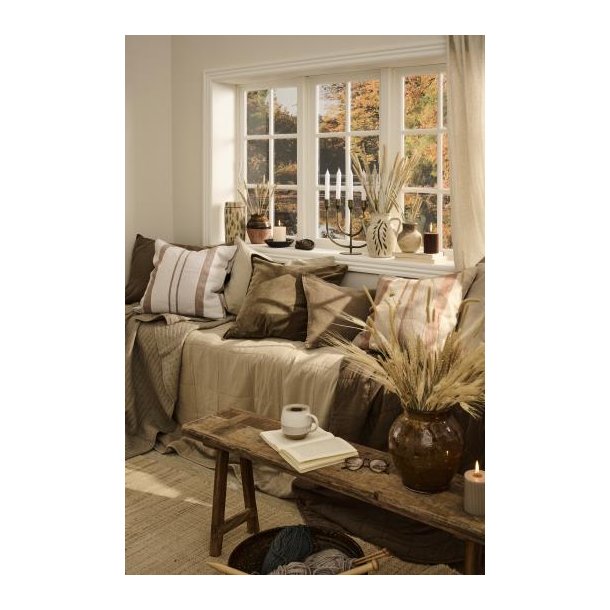 Vattppe, Quilt hrfarvet m/korssting, 130x180cm, Ib Laursen