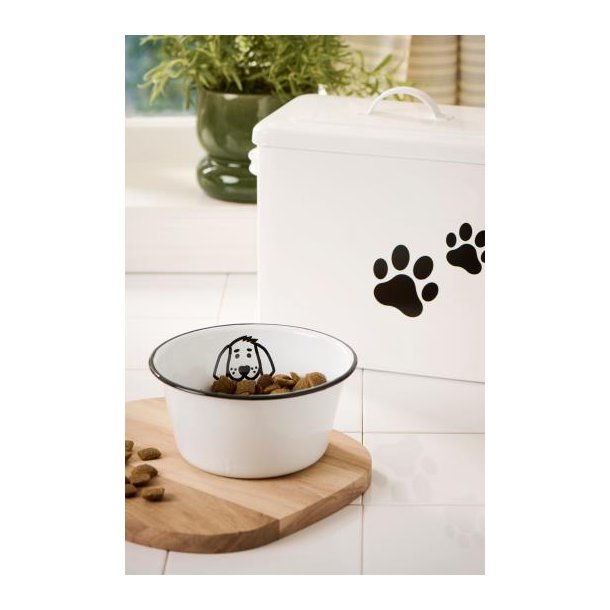 Hundeskl lille, emalje, H: 8 : 17cm, Ib Laursen