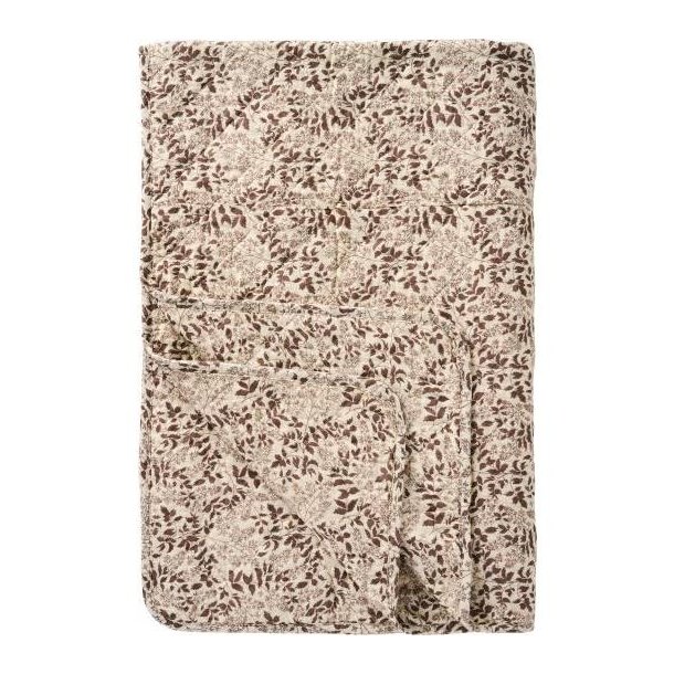 Vattppe, Quiltet naturfarvet m/milky brown lvmnster, 130x180cm, IBL