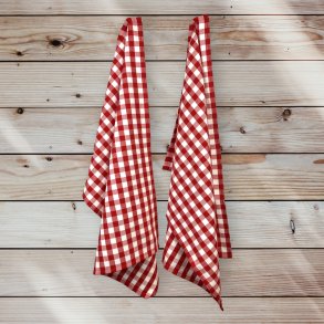 Viskestykke, Kkkentern, Rd, 50x70cm, bomuld