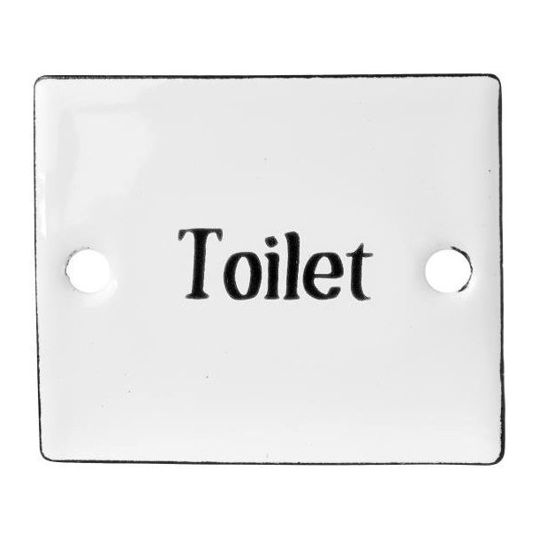 Skilt emalje Toilet, Ib Laursen