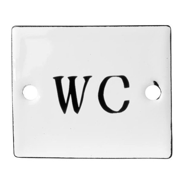 Skilt emalje WC, Ib Laursen