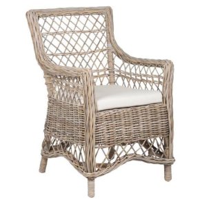 Juliana stol m/1 hynde, gr�vasket rattan,  Ib Laursen, bySKAGEN