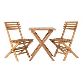 Caf�s�t, Skagen 2 stole og 1 bord, teak, natur
