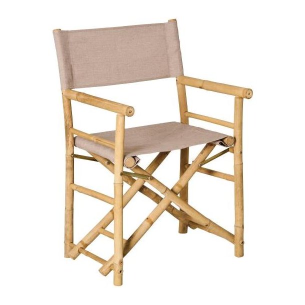 Instrukt�rstol bambus m/h�rfarvet stof, Ib Laursen