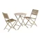 Caf�s�t, Silkeborg, 2 stole og 1 bord, polyester/st�l, taupe