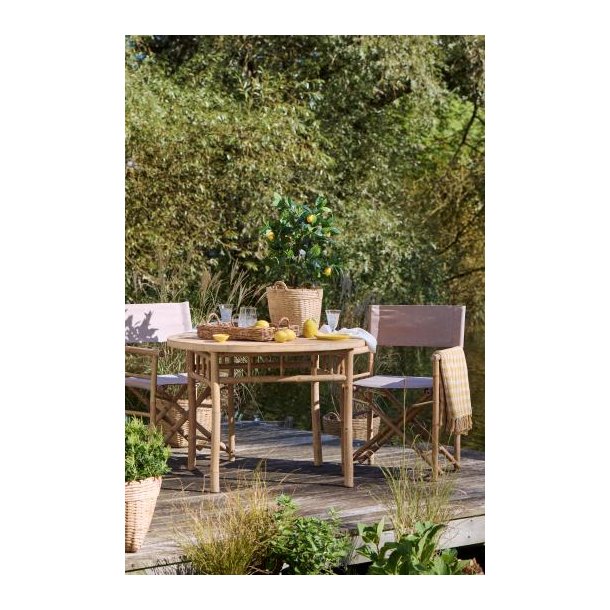 Instrukt�rstol bambus m/h�rfarvet stof, Ib Laursen