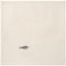 Stofserviet Atlantis m/broderi af bl� fisk, butter cream, B: 40 L: 40cm, Ib Laursen