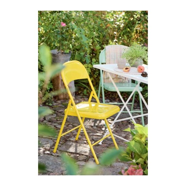 Klapstol metal gul,  Ib Laursen, M�bler, bySKAGEN