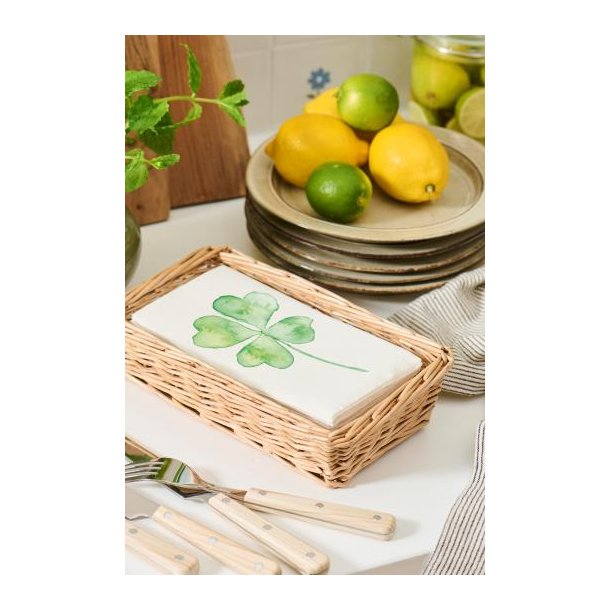 Serviet m/print af firkl�ver 16 stk/pk, B: 40 L: 40, Papir, Ib Laursen