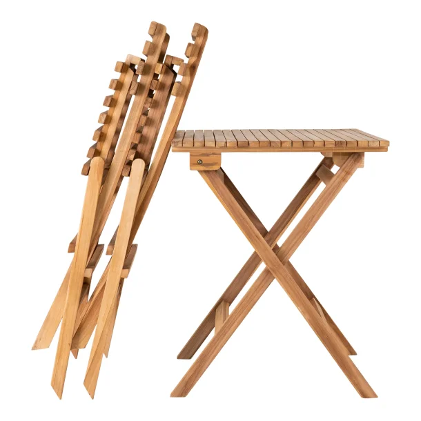 Caf�s�t, Skagen 2 stole og 1 bord, teak, natur