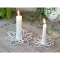 Lysestage blomst til kertelys, H3/�9 cm antique hvid