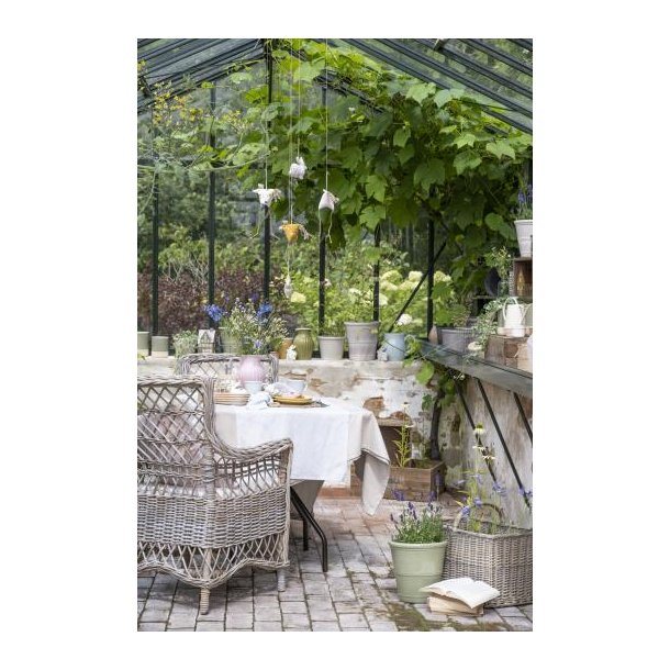 Juliana stol m/1 hynde, gr�vasket rattan,  Ib Laursen, bySKAGEN