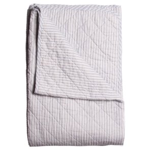 Vatt�ppe, Quiltet, Ethnic, st�vet bl�-hvid, 140x180cm, Au Maison