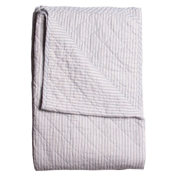 Vattppe, Quiltet, Ethnic, stvet bl-hvid, 140x180cm, Au Maison