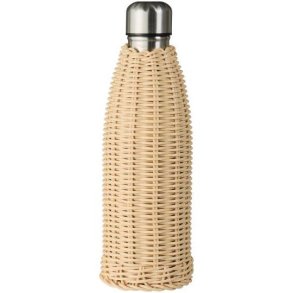 Termoflaske natur polyrattan h�ndflettet 500 ml
