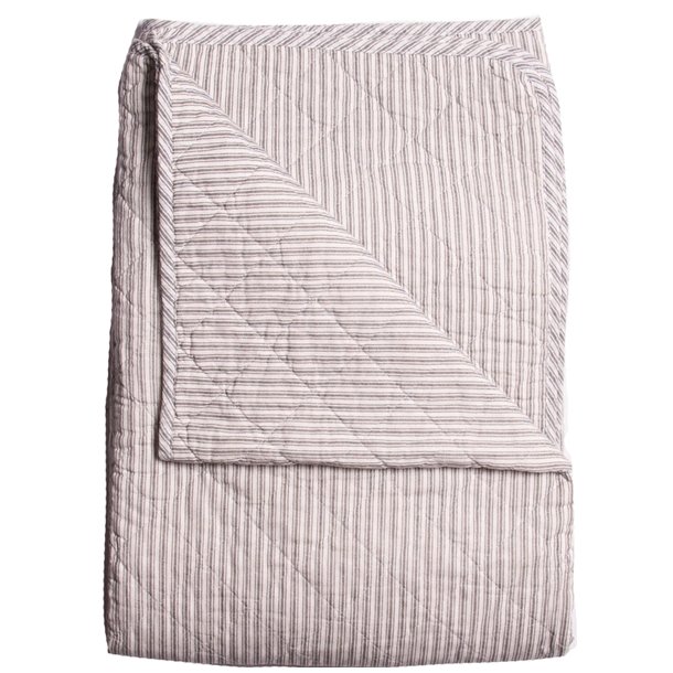 Vatt�ppe, Quiltet, Ethnic, charcoal-off white, 140x180cm, Au Maison