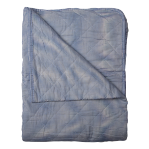 Vatt�ppe, Quiltet, Ethnic, Bl�, Stribet,140x180cm, Au Maison