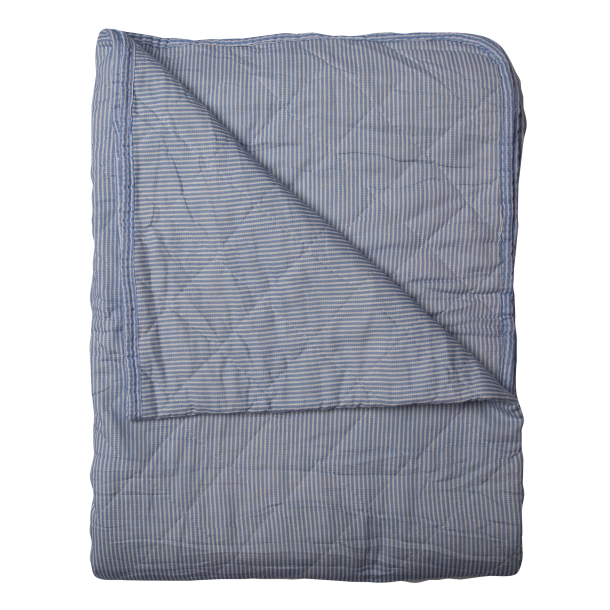 Vatt�ppe, Quiltet, Ethnic, Bl�, Stribet,140x180cm, Au Maison
