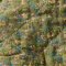 Vatt�ppe, Quiltet gr� m/gr�nne, bl� og rosa blomster 130x180cm, Ib Laursen