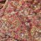 Vatt�ppe, quiltet, rosa m/gr�nt, gr�t og m�rkrosa paisleym�nster, 130x180cm Ib Laursen