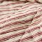 Vatt�ppe, Quiltet sand m/dusty plum striber 130x180cm, Ib Laursen