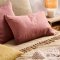 Vatt�ppe, Quiltet sand m/dusty plum striber 130x180cm, Ib Laursen