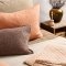 Vatt�ppe, Quiltet sand m/sienna striber 130x180cm, Ib Laursen