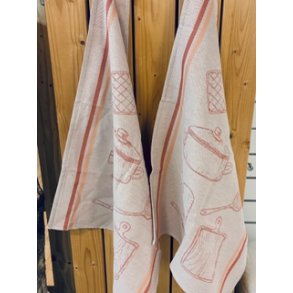 Viskestykke, Atelier, Melon, 50x70cm, Bomuld, Lasa