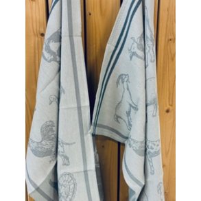 Viskestykke, Country, Gr�, 50x70cm, Bomuld, Lasa
