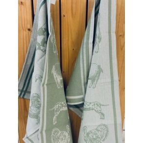 Viskestykke, Country, Gr�n, 50x70cm, Bomuld, Lasa