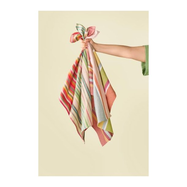 Viskestykke m/multifarvede striber, B: 50 L: 70, Ib Laursen