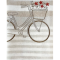 Viskestykke, Cykel M/blomsterkurv, 50x70cm, Hr/Bomuld