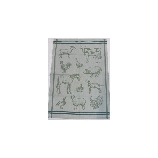 Viskestykke, Country, Gr�n, 50x70cm, Bomuld, Lasa