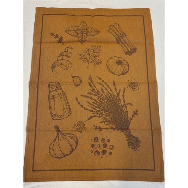 Viskestykke, Roots, M�rk karry, 50x70cm, Bomuld, Lasa