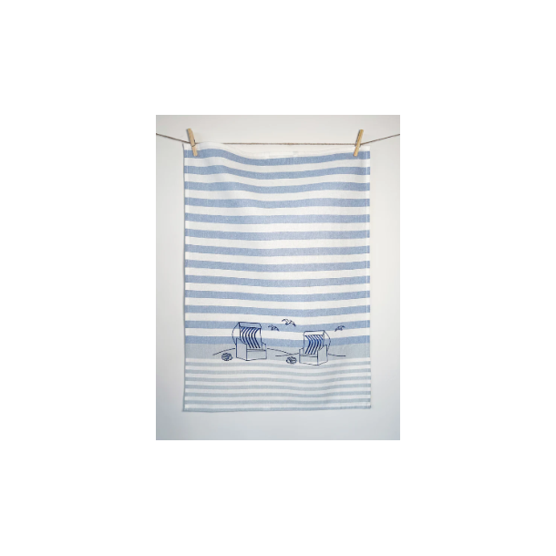 Viskestykke, Lkken Strand, 50x70cm, Hr/Bomuld