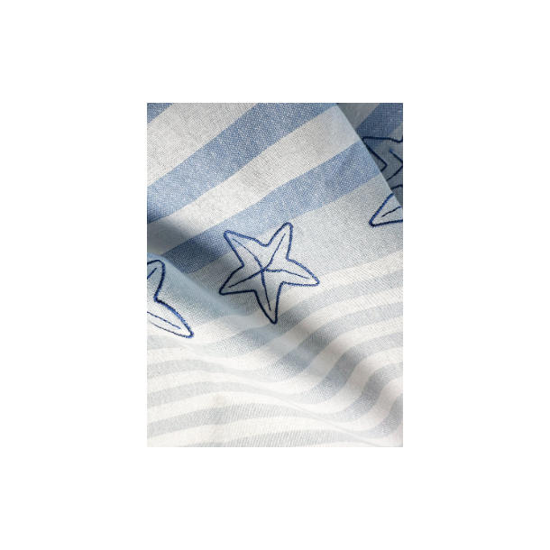 Viskestykke, M/ broderi af S�stjerne, 50x70cm, H�r/Bomuld, Grubentuch