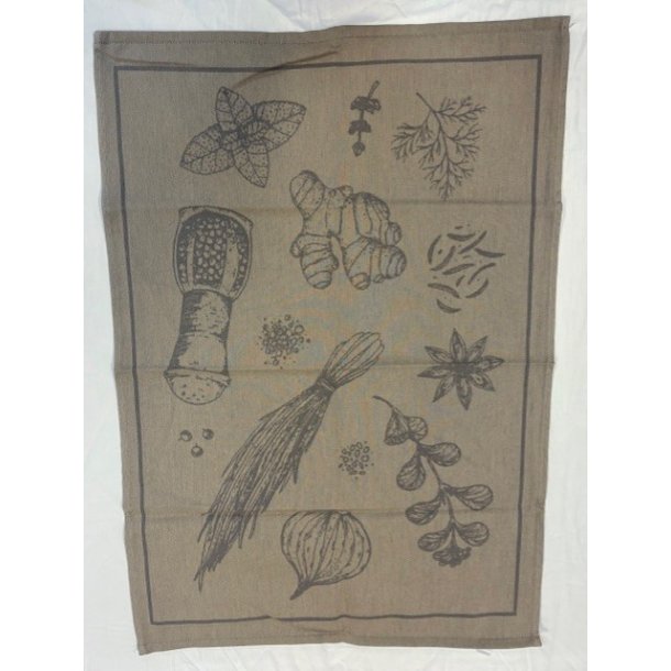 Viskestykke, Roots, Brun, 50x70cm, Bomuld, Lasa
