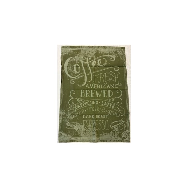 Viskestykke, Coffee Fresh, Gr�n, 50x70cm, Bomuld, Lasa